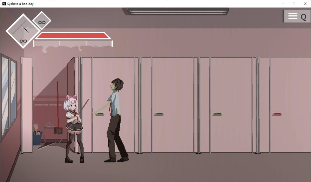 Syahata白毛少女大战僵尸