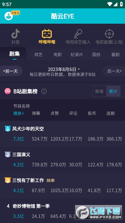 酷云eye收视数据手机版