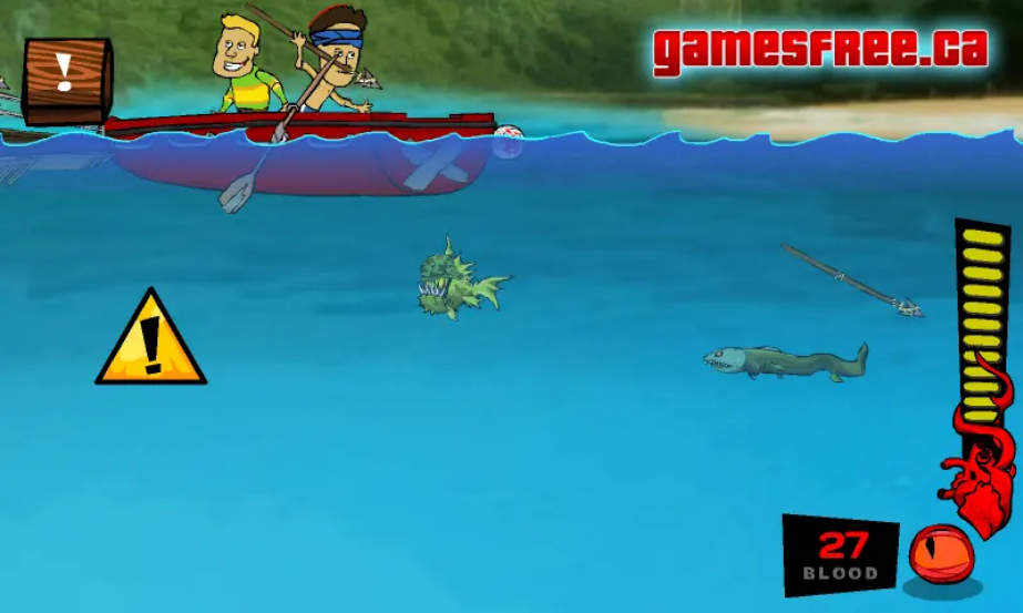 恐怖食人鱼之失落小岛flash游戏