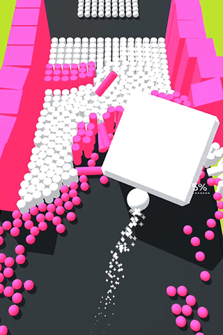 彩色躲避球球3D游戏