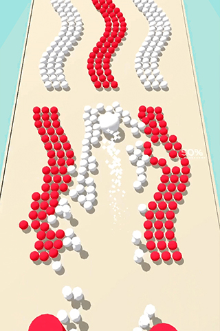 彩色躲避球球3D游戏