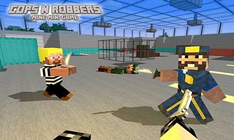 像素射击警察对强盗游戏