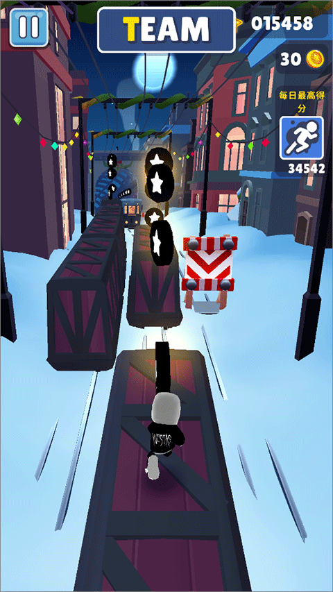 地铁跑酷Easft仿外网雪地版本
