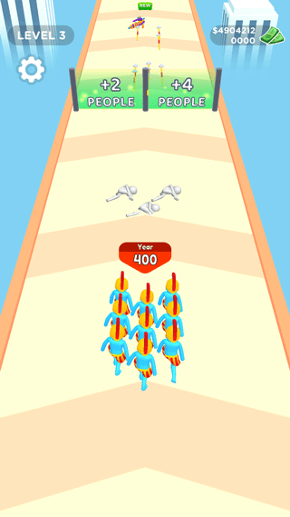 游戏中途高光操作：多人合并触发进化特效