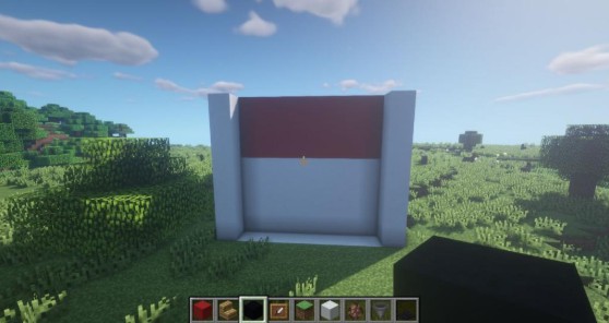 红色混凝土填充效果