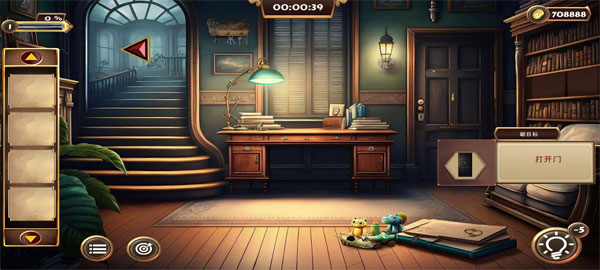 游戏开局场景：一扇紧闭的木门