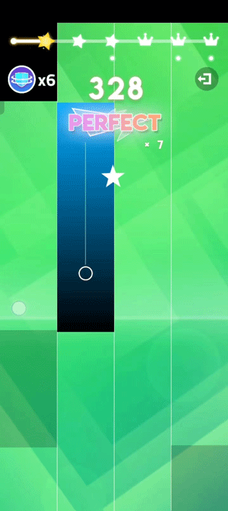 星星收集与背景变化效果