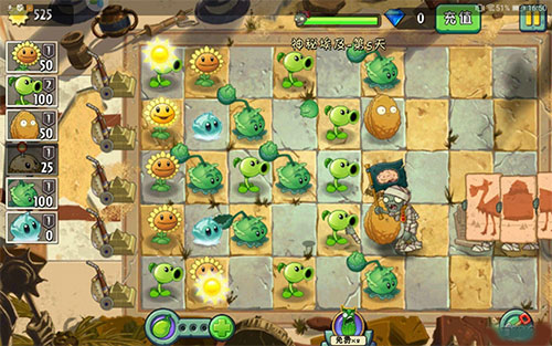 埃及关卡植物布阵示意图