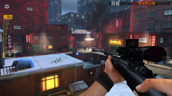 狙击任务瞄准操作界面与倍镜交互演示