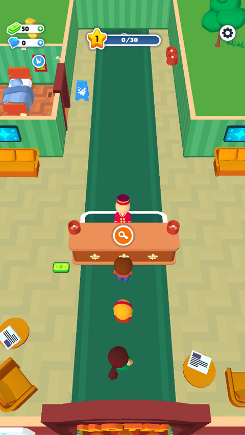 门卫连续为多位客人分发房卡