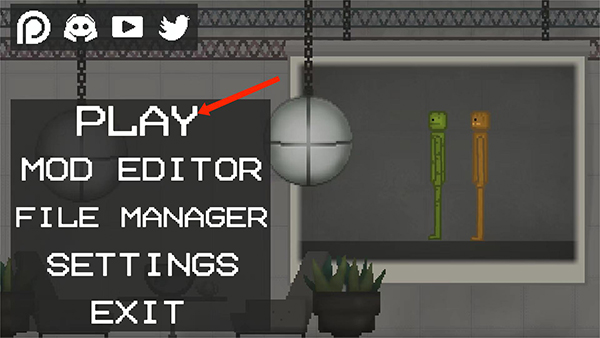 Melon Playground 游戏主界面 PLAY 按钮