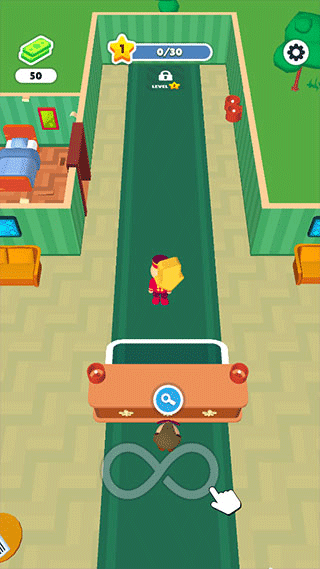 角色移动与客人接待操作示意图