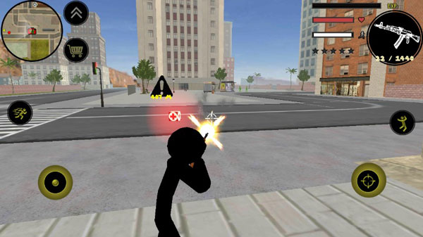 火柴人绳索英雄游戏实机操作界面