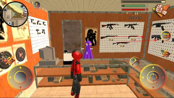 火柴人绳索英雄商店界面