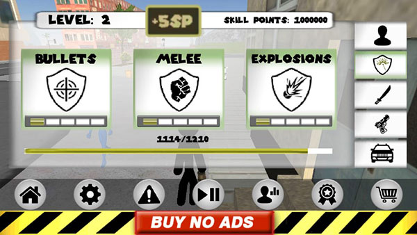 火柴人绳索英雄角色属性加点界面