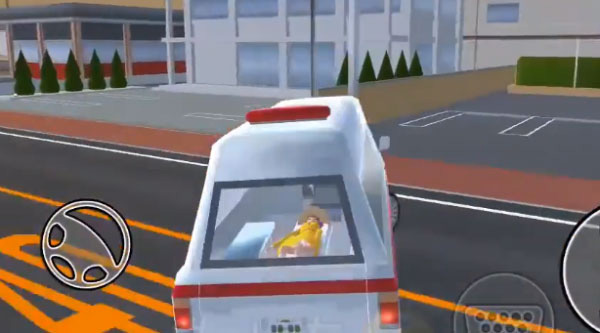 樱校英文版救护车行驶界面截图