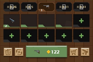 古墓射手游戏操作界面示意图