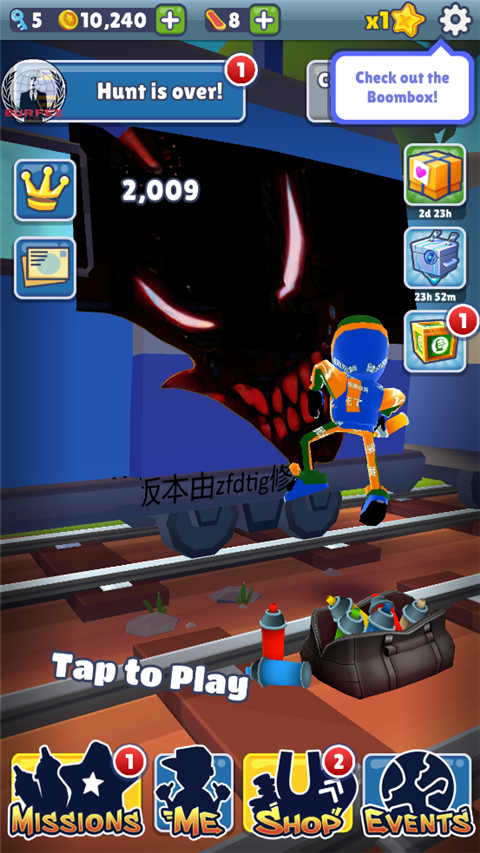 地铁跑酷鳄鱼定制版本